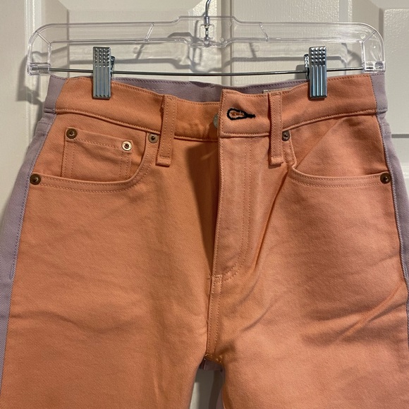 Rag & Bone New York Peach/Lilac Two-Tone High Rise Skinny Jeans Size 24 NWT - Picture 5 of 16